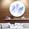 Designart - Blue Purple Jellyfish Group' Ultra Vibrant Abstract Metal Circle Wall Art